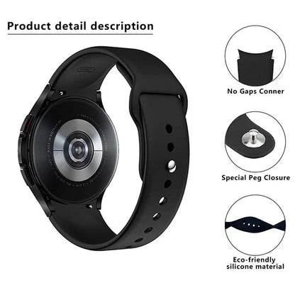 KALEBOL KLB-DKGJ-001 For Samsung Galaxy Watch6 / Watch6 Classic / Watch5 Silicone Watch Band Adjustable Strap