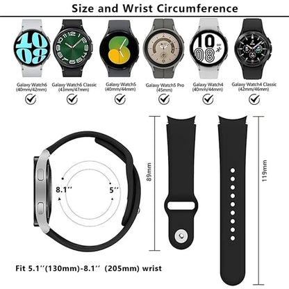 KALEBOL KLB-DKGJ-001 For Samsung Galaxy Watch6 / Watch6 Classic / Watch5 Silicone Watch Band Adjustable Strap