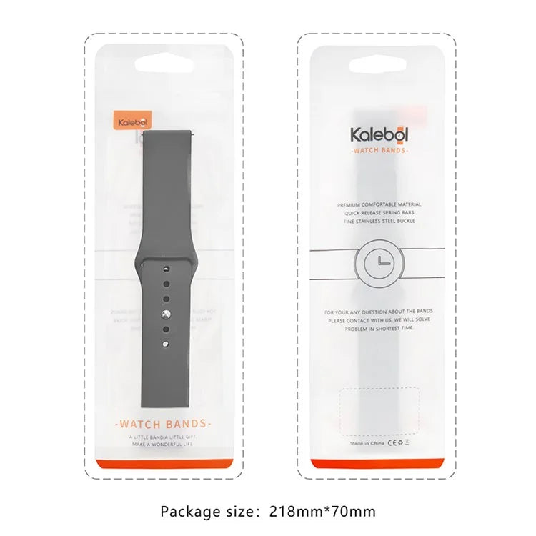 KALEBOL KLB-DKGJ-001 For Huawei Watch GT 4 41mm / Garmin Venu 3S 18mm Silicone Band Watch Strap