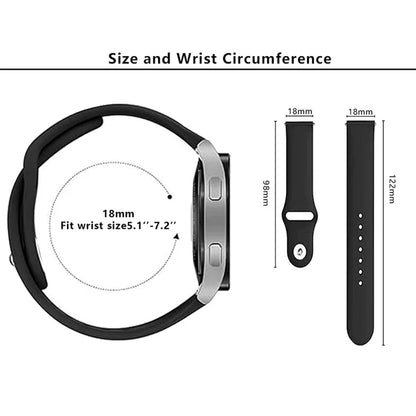 KALEBOL KLB-DKGJ-001 For Huawei Watch GT 4 41mm / Garmin Venu 3S 18mm Silicone Band Watch Strap