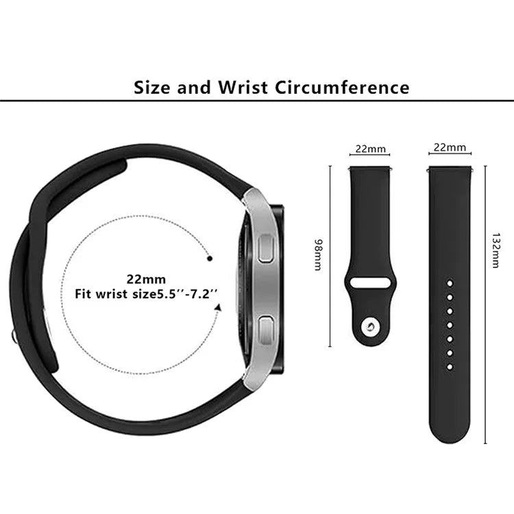 KALEBOL KLB-DKGJ-001 For Samsung Galaxy Watch3 45mm / Garmin Venu 3 Watch Strap 22mm Silicone Band