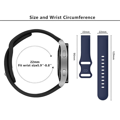KALEBOL KLB-HDKGJ-001 For Samsung Galaxy Watch3 45mm Silicone Band 22mm Watch Strap with Butterfly Buckle