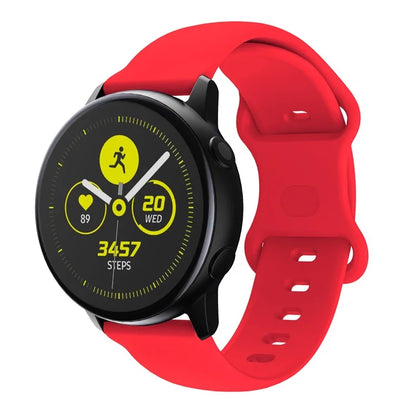 KALEBOL KLB-HDKGJ-001 For Samsung Galaxy Watch3 45mm Silicone Band 22mm Watch Strap with Butterfly Buckle