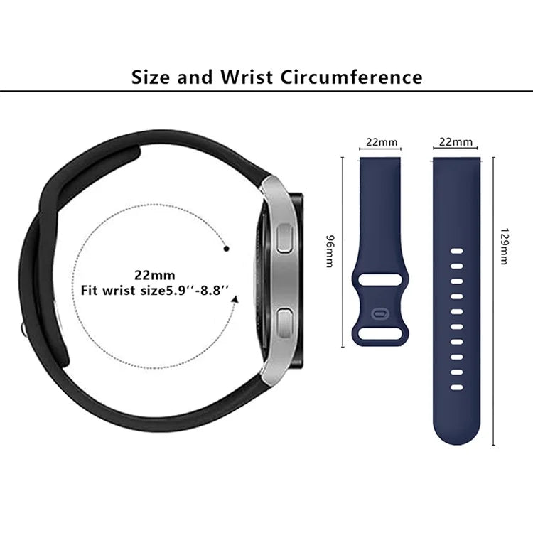 KALEBOL KLB-HDKGJ-001 For Samsung Galaxy Watch3 45mm Silicone Band 22mm Watch Strap with Butterfly Buckle