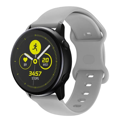 KALEBOL KLB-HDKGJ-001 For Samsung Galaxy Watch3 45mm Silicone Band 22mm Watch Strap with Butterfly Buckle