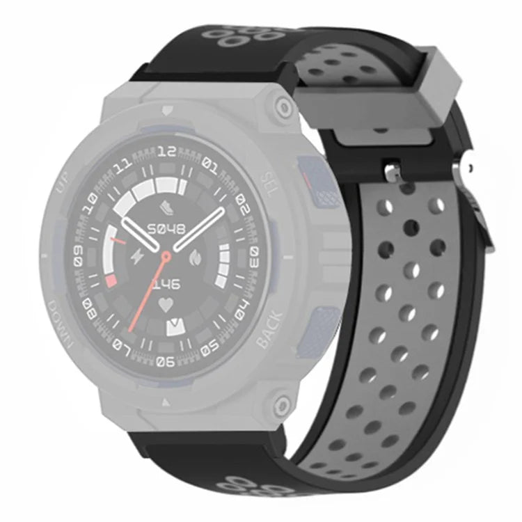 For Huami Amazfit Active Edge A2212 Watch Band Dual Color Silicone Wrist Strap