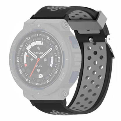 For Huami Amazfit Active Edge A2212 Watch Band Dual Color Silicone Wrist Strap