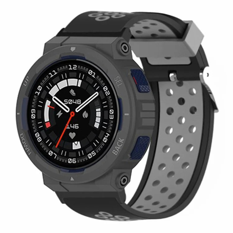 For Huami Amazfit Active Edge A2212 Watch Band Dual Color Silicone Wrist Strap