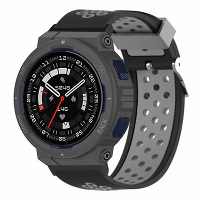 For Huami Amazfit Active Edge A2212 Watch Band Dual Color Silicone Wrist Strap