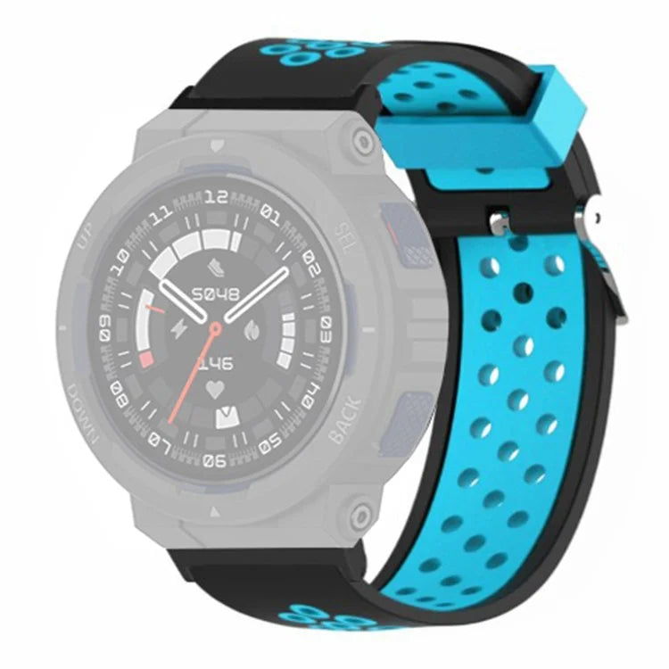 For Huami Amazfit Active Edge A2212 Watch Band Dual Color Silicone Wrist Strap
