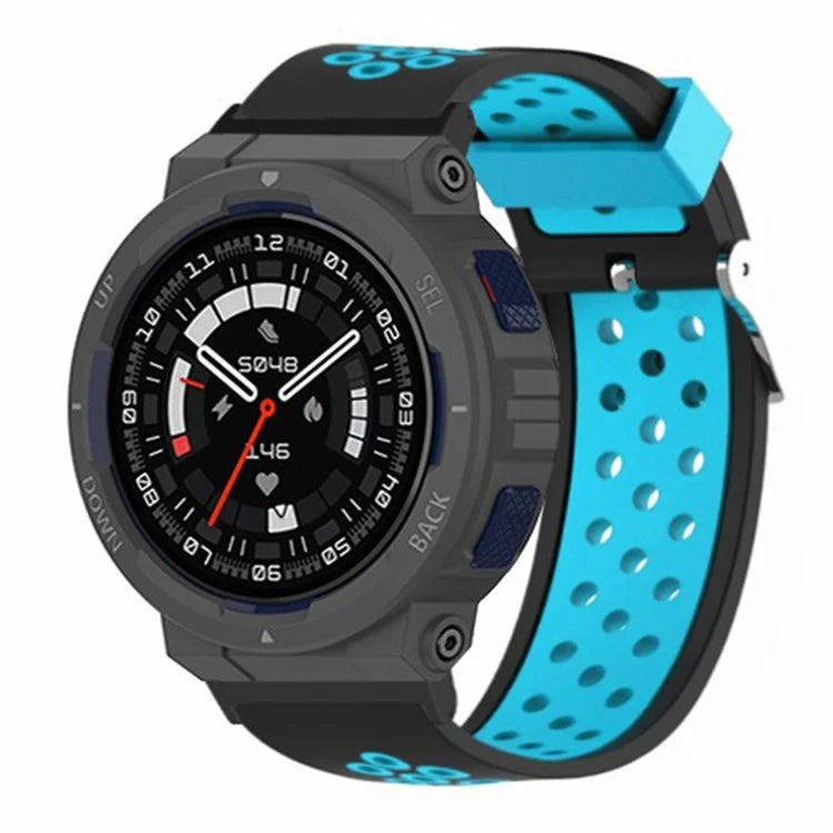 For Huami Amazfit Active Edge A2212 Watch Band Dual Color Silicone Wrist Strap