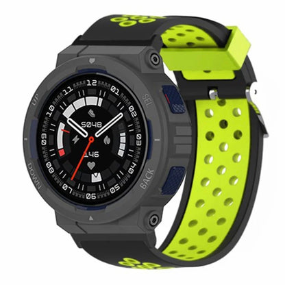 For Huami Amazfit Active Edge A2212 Watch Band Dual Color Silicone Wrist Strap