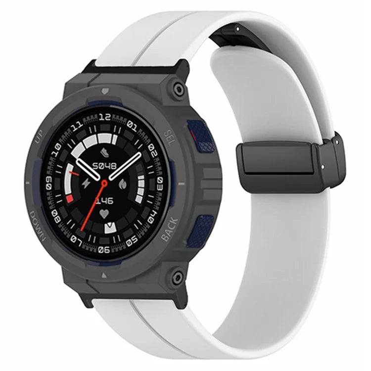 For Huami Amazfit Active Edge A2212 Watch Band Silicone Wrist Strap with Magnetic Folding Buckle