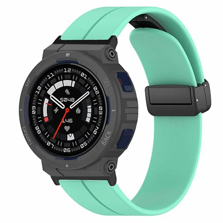 For Huami Amazfit Active Edge A2212 Watch Band Silicone Wrist Strap with Magnetic Folding Buckle