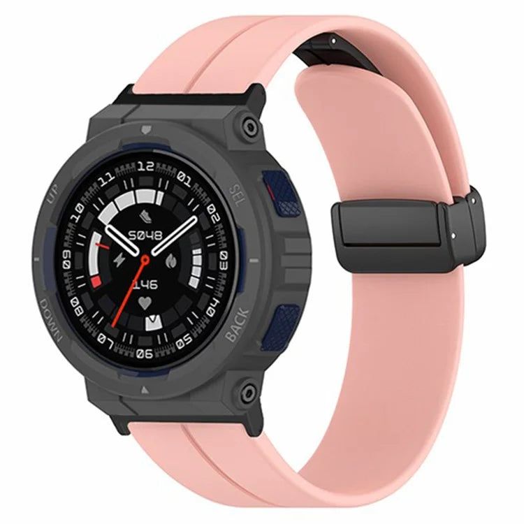 For Huami Amazfit Active Edge A2212 Watch Band Silicone Wrist Strap with Magnetic Folding Buckle