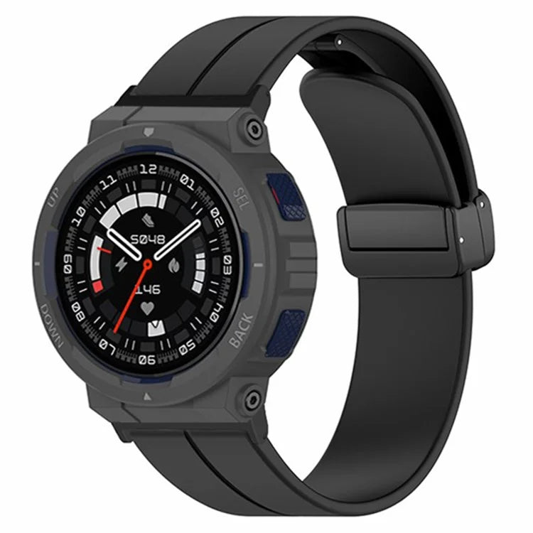 For Huami Amazfit Active Edge A2212 Watch Band Silicone Wrist Strap with Magnetic Folding Buckle