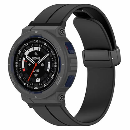 For Huami Amazfit Active Edge A2212 Watch Band Silicone Wrist Strap with Magnetic Folding Buckle