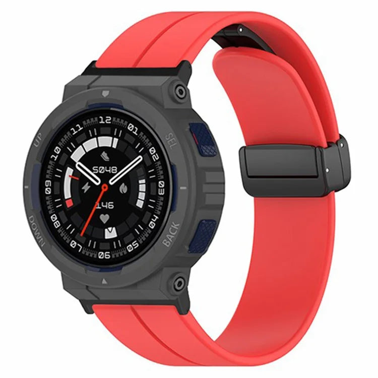 For Huami Amazfit Active Edge A2212 Watch Band Silicone Wrist Strap with Magnetic Folding Buckle
