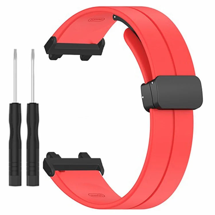 For Huami Amazfit Active Edge A2212 Watch Band Silicone Wrist Strap with Magnetic Folding Buckle