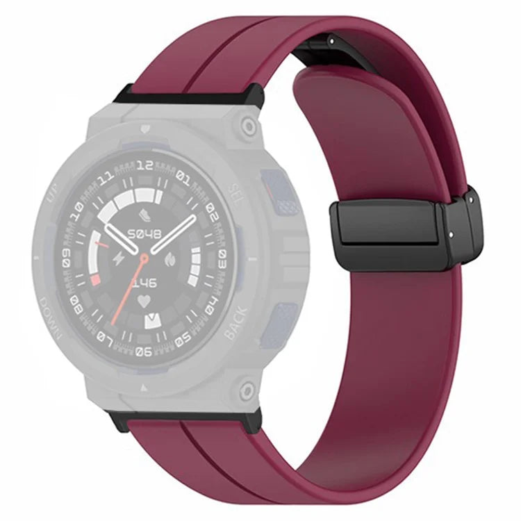 For Huami Amazfit Active Edge A2212 Watch Band Silicone Wrist Strap with Magnetic Folding Buckle