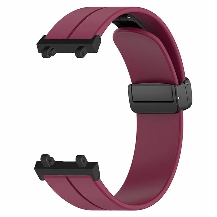 For Huami Amazfit Active Edge A2212 Watch Band Silicone Wrist Strap with Magnetic Folding Buckle