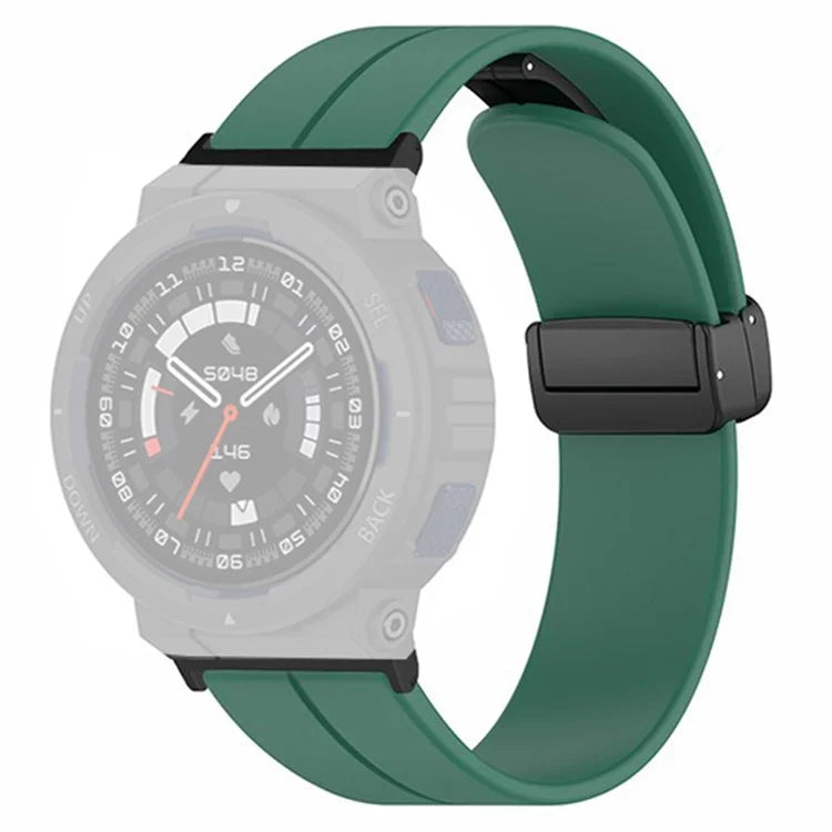 For Huami Amazfit Active Edge A2212 Watch Band Silicone Wrist Strap with Magnetic Folding Buckle