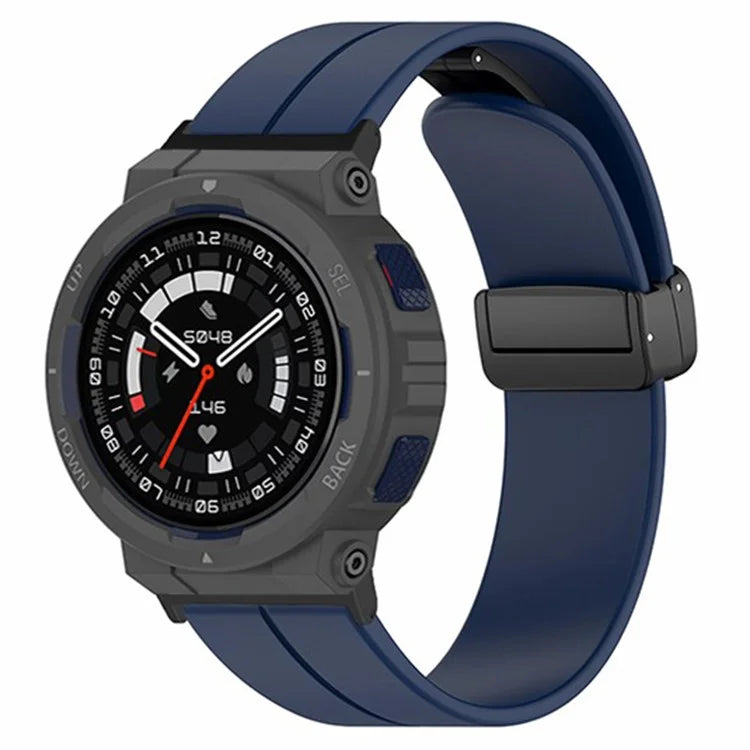 For Huami Amazfit Active Edge A2212 Watch Band Silicone Wrist Strap with Magnetic Folding Buckle