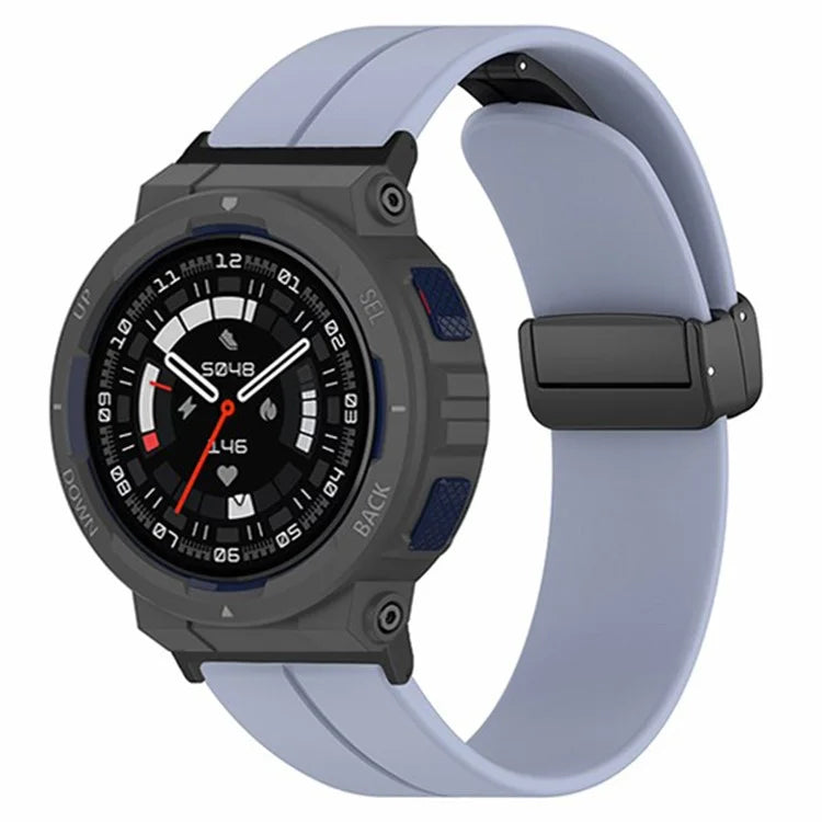 For Huami Amazfit Active Edge A2212 Watch Band Silicone Wrist Strap with Magnetic Folding Buckle