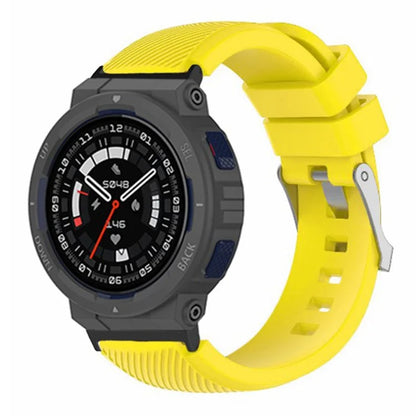 For Huami Amazfit Active Edge A2212 Watch Band Twill Texture Silicone Strap Replacement