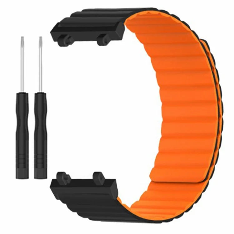 For Huami Amazfit Active Edge (A2212) Magnetic Watch Band Silicone Watch Strap