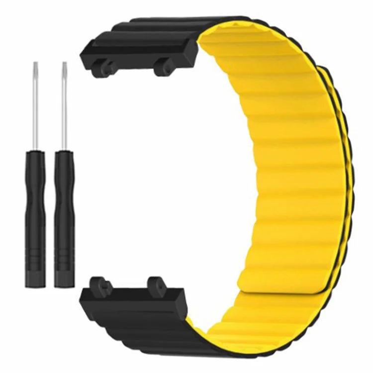 For Huami Amazfit Active Edge (A2212) Magnetic Watch Band Silicone Watch Strap