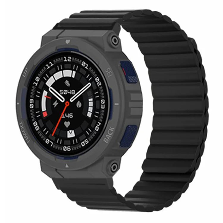 For Huami Amazfit Active Edge (A2212) Magnetic Watch Band Silicone Watch Strap