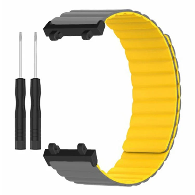 For Huami Amazfit Active Edge (A2212) Magnetic Watch Band Silicone Watch Strap