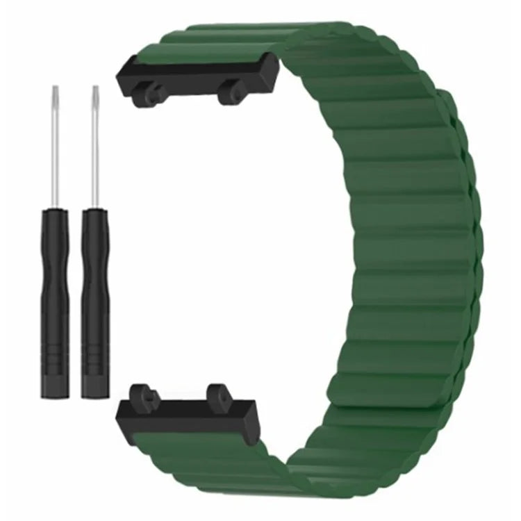 For Huami Amazfit Active Edge (A2212) Magnetic Watch Band Silicone Watch Strap