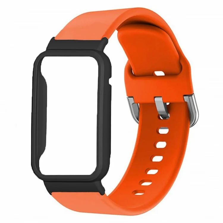 For Xiaomi Smart Band 8 Pro Silicone Sport Watch Band with Watch Case