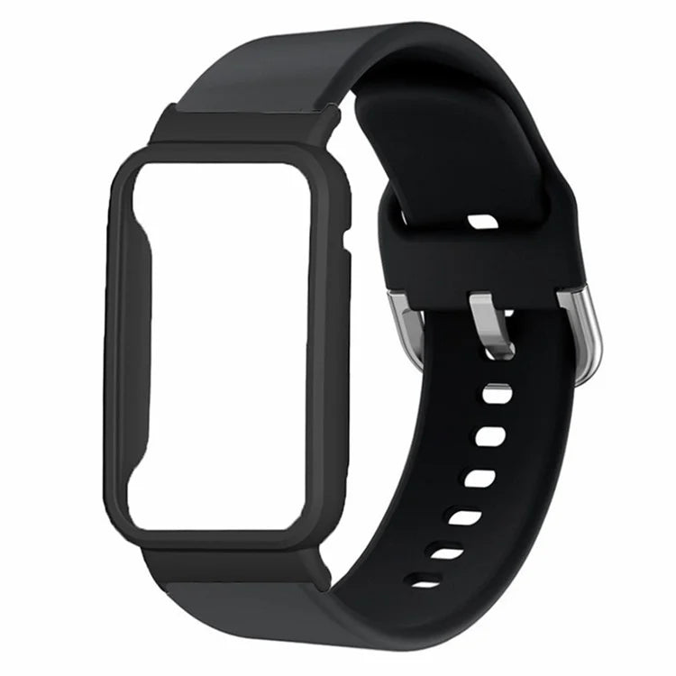 For Xiaomi Smart Band 8 Pro Silicone Sport Watch Band with Watch Case