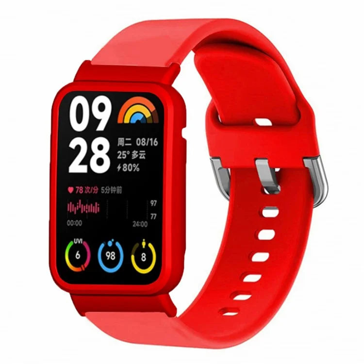 For Xiaomi Smart Band 8 Pro Silicone Sport Watch Band with Watch Case