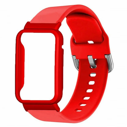 For Xiaomi Smart Band 8 Pro Silicone Sport Watch Band with Watch Case