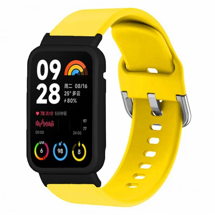 For Xiaomi Smart Band 8 Pro Silicone Sport Watch Band with Watch Case