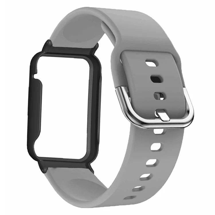 For Xiaomi Smart Band 8 Pro Silicone Sport Watch Band with Watch Case