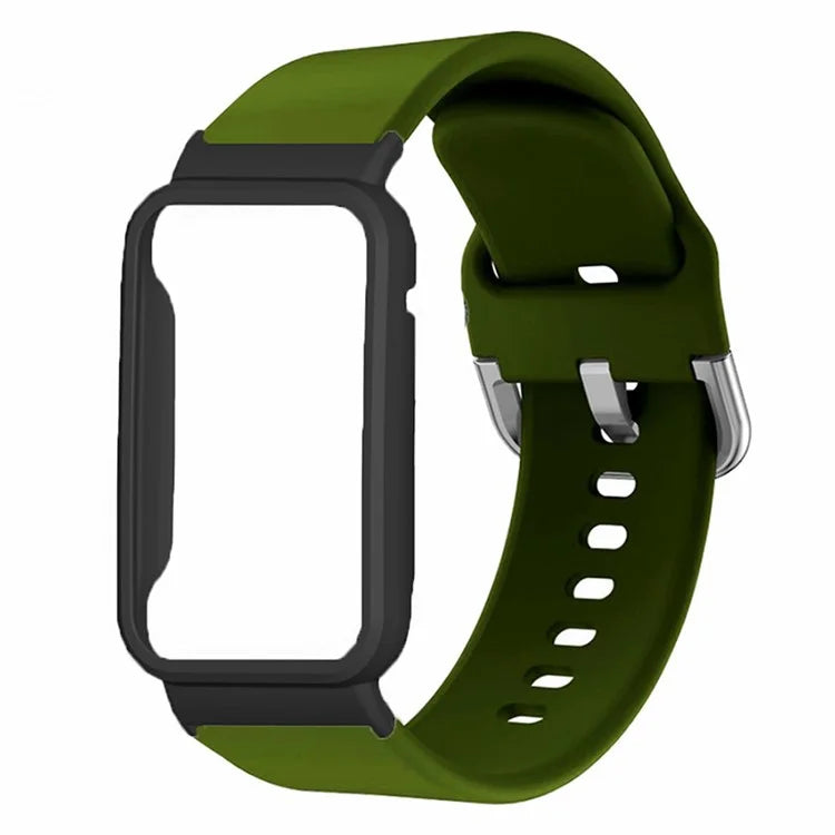 For Xiaomi Smart Band 8 Pro Silicone Sport Watch Band with Watch Case