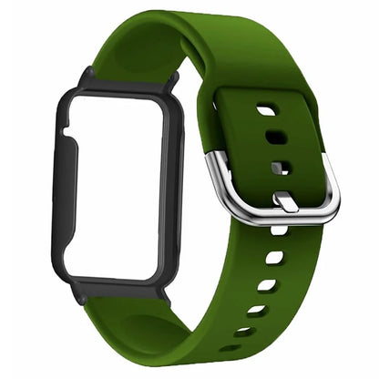 For Xiaomi Smart Band 8 Pro Silicone Sport Watch Band with Watch Case