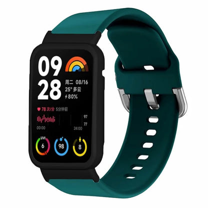 For Xiaomi Smart Band 8 Pro Silicone Sport Watch Band with Watch Case