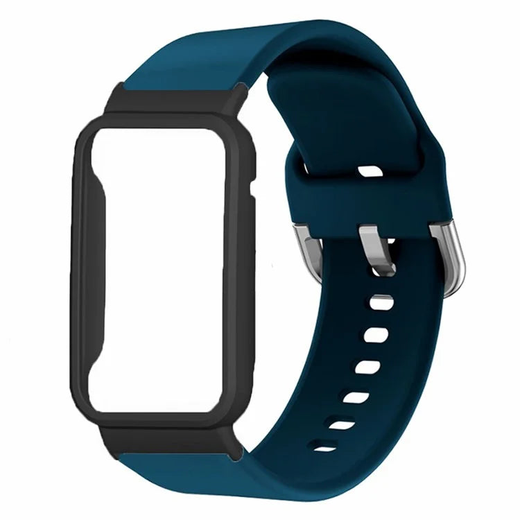 For Xiaomi Smart Band 8 Pro Silicone Sport Watch Band with Watch Case