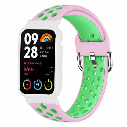 For Xiaomi Smart Band 8 Pro Silicone Watch Bands Replacement Strap with Watch Case