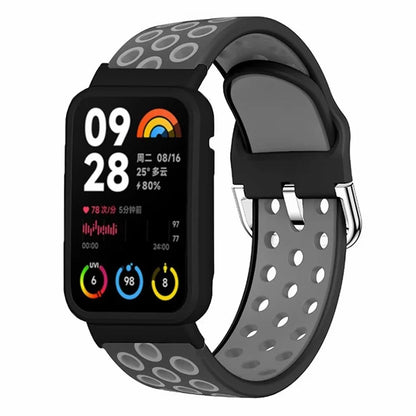 For Xiaomi Smart Band 8 Pro Silicone Watch Bands Replacement Strap with Watch Case