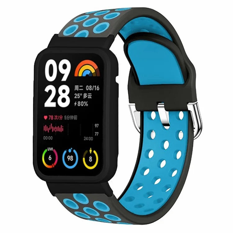 For Xiaomi Smart Band 8 Pro Silicone Watch Bands Replacement Strap with Watch Case