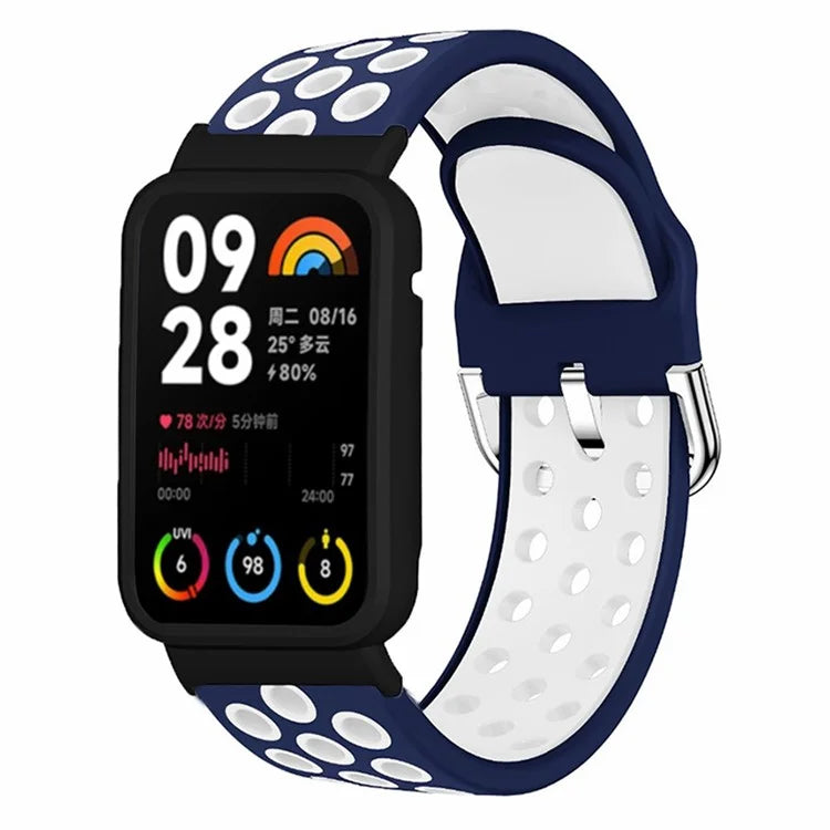 For Xiaomi Smart Band 8 Pro Silicone Watch Bands Replacement Strap with Watch Case