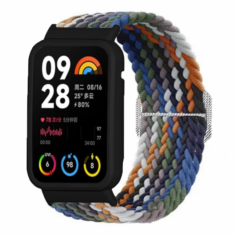 For Xiaomi Smart Band 8 Pro Watch Bands Braided Nylon Strap with Watch Case