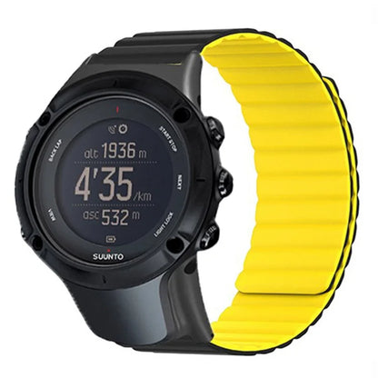 For Sunnto Ambit 3 / Ambit 3 Sport / Ambit 3 Run Silicone Sport Strap Magnetic Watch Band
